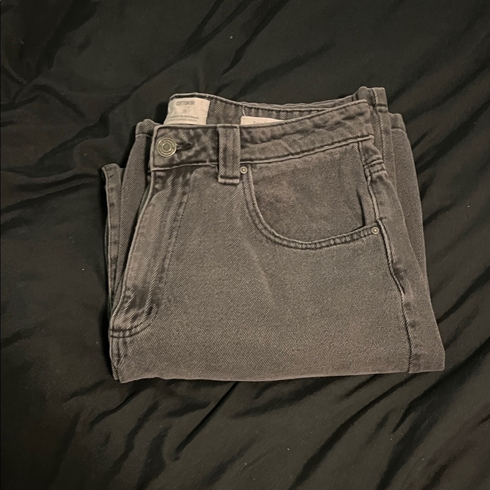 Rustic Black Mid-Rise Super Baggy Jeans